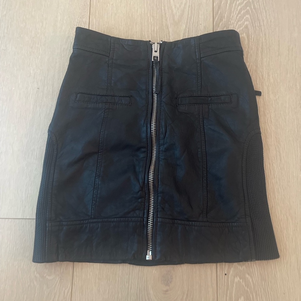 SOLD! All Saints Leather Mini Skirt